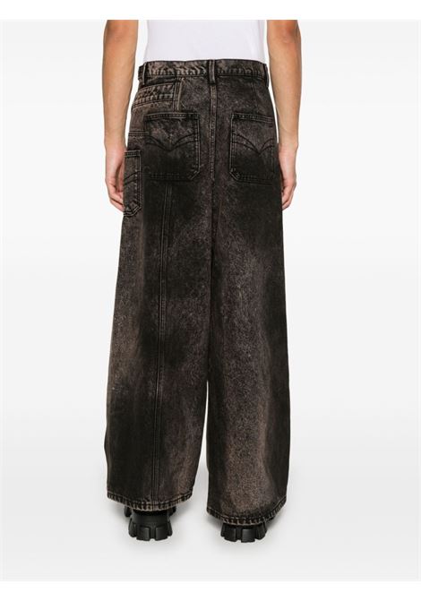 Brown wrap-front jeans Feng chen wang - unisex FENG CHEN WANG | FUF18TR08BRWN